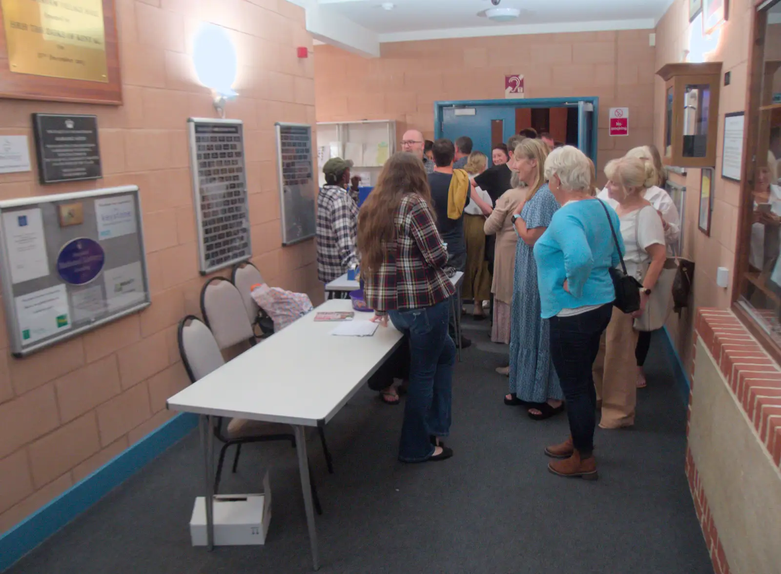 The Friday night crowd filter out in the interval, from Palgrave Players do "Once", Garboldisham, Norfolk - 18th September 2024