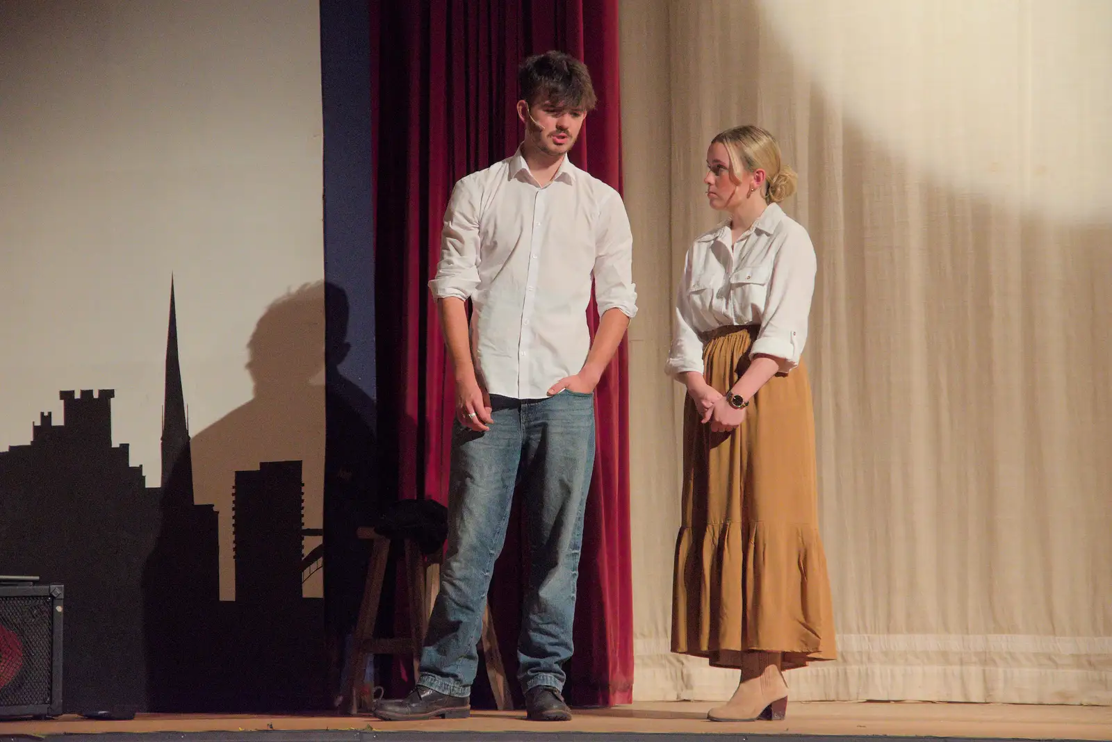 Lewis and Holly, from Palgrave Players do "Once", Garboldisham, Norfolk - 18th September 2024