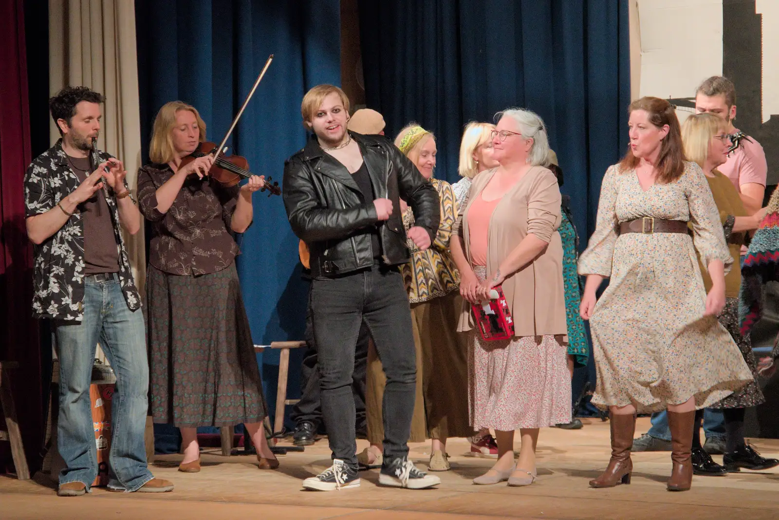 More spirited dancing, from Palgrave Players do "Once", Garboldisham, Norfolk - 18th September 2024