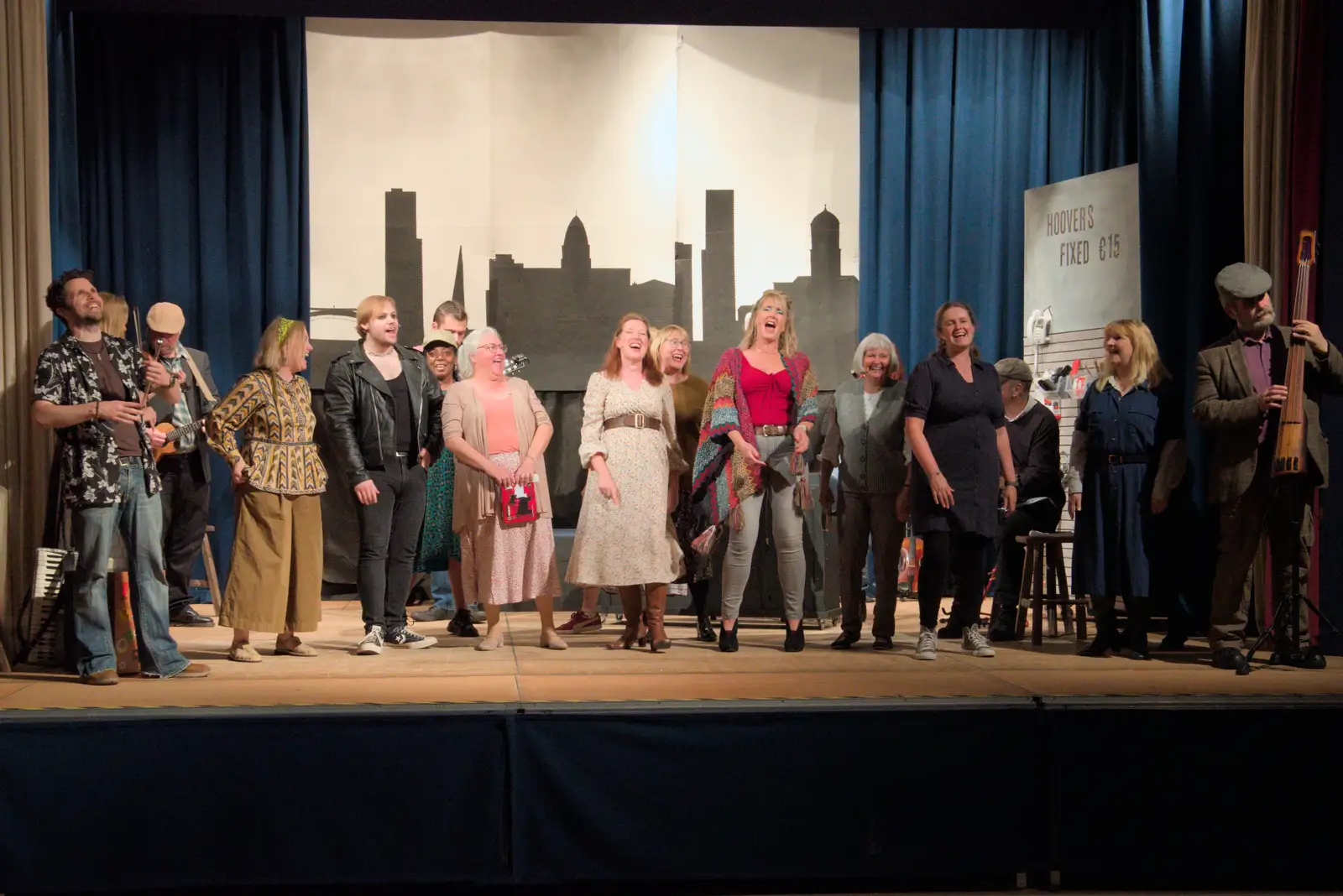 There's an ensemble finale, from Palgrave Players do "Once", Garboldisham, Norfolk - 18th September 2024