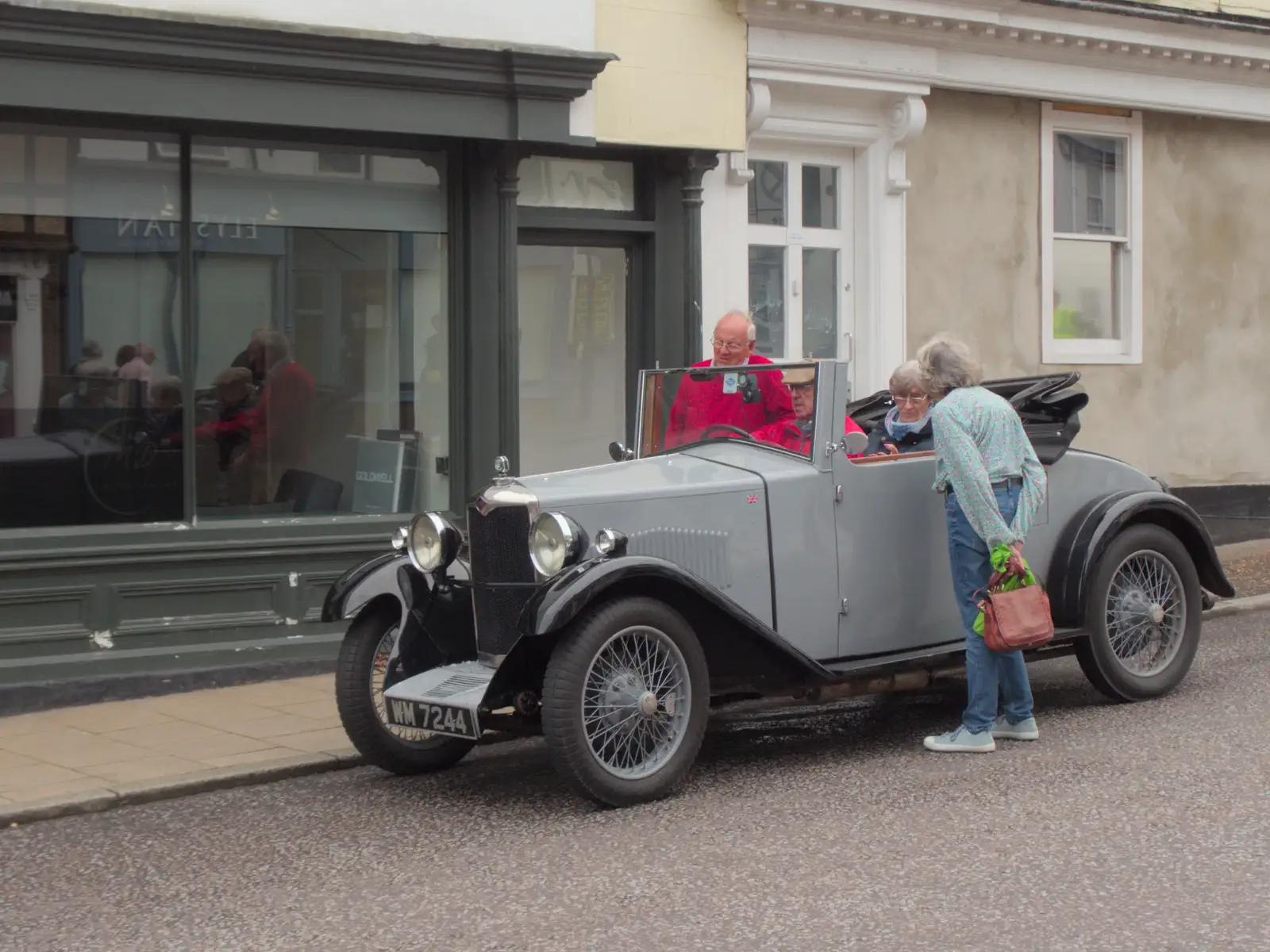 A classic motor on St. Nicholas Street, from Diss Heritage Transport Festival and the GSB at Wickham Skeith - 22nd September 2024