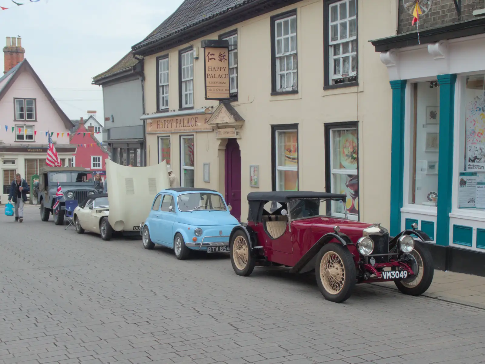 More classic cars by the Happy Palace, from Diss Heritage Transport Festival and the GSB at Wickham Skeith - 22nd September 2024