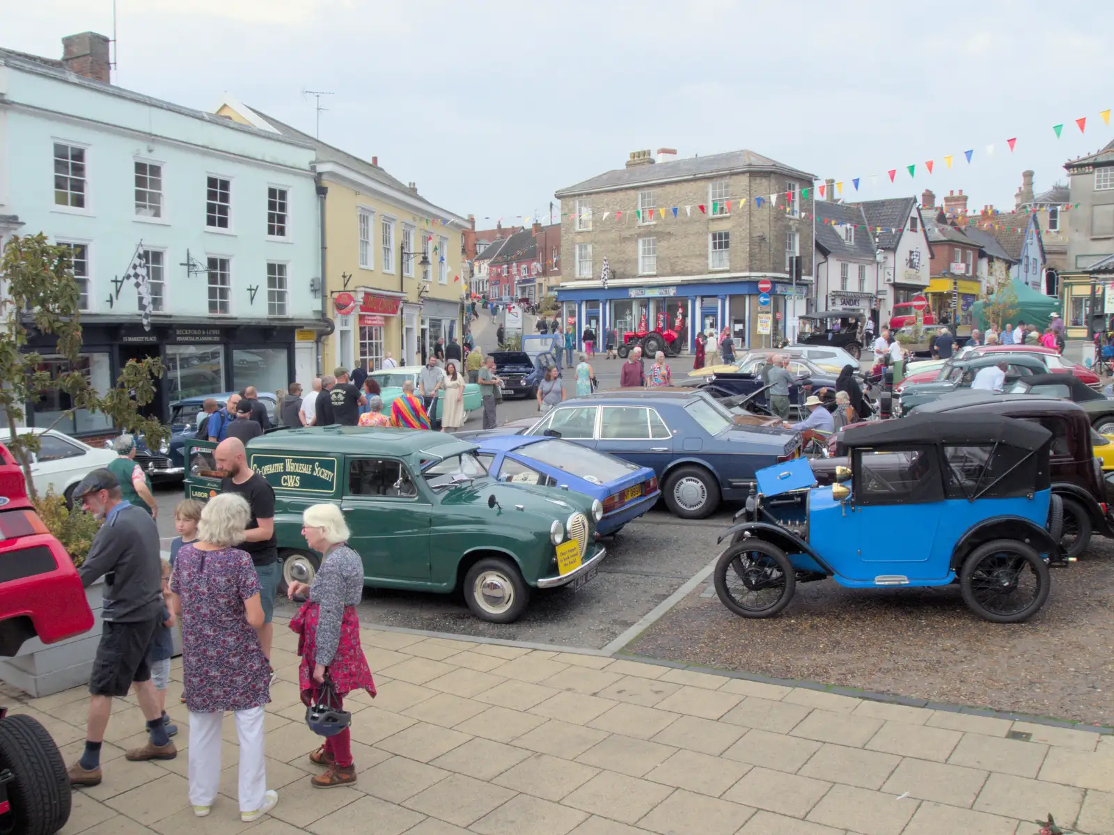 Another view of Diss market place, from Diss Heritage Transport Festival and the GSB at Wickham Skeith - 22nd September 2024