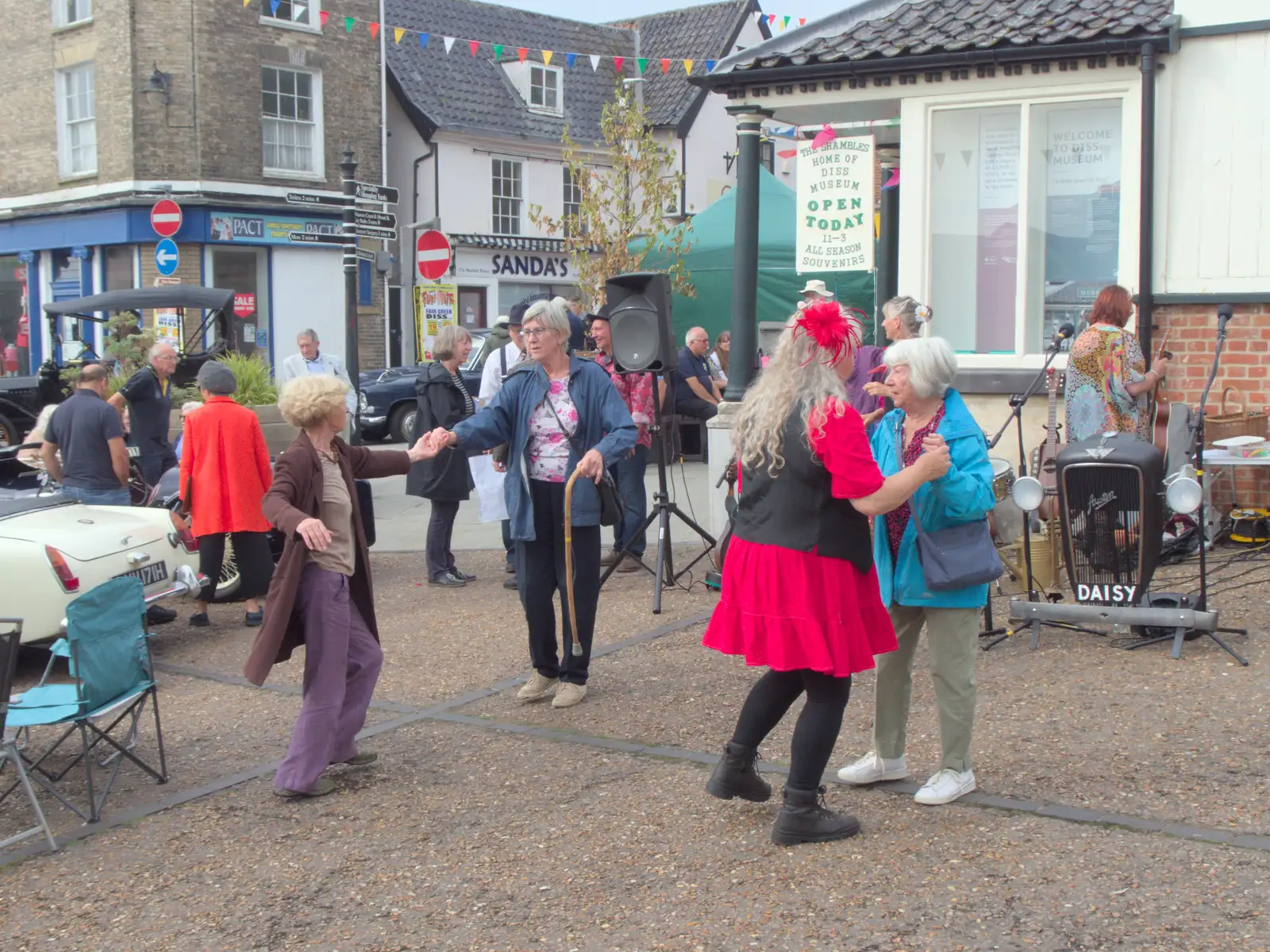 There's some dancing by the museum, from Diss Heritage Transport Festival and the GSB at Wickham Skeith - 22nd September 2024