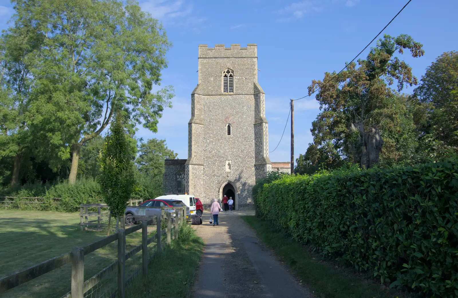 Wickham Skeith's church of St. Andrew, from Diss Heritage Transport Festival and the GSB at Wickham Skeith - 22nd September 2024