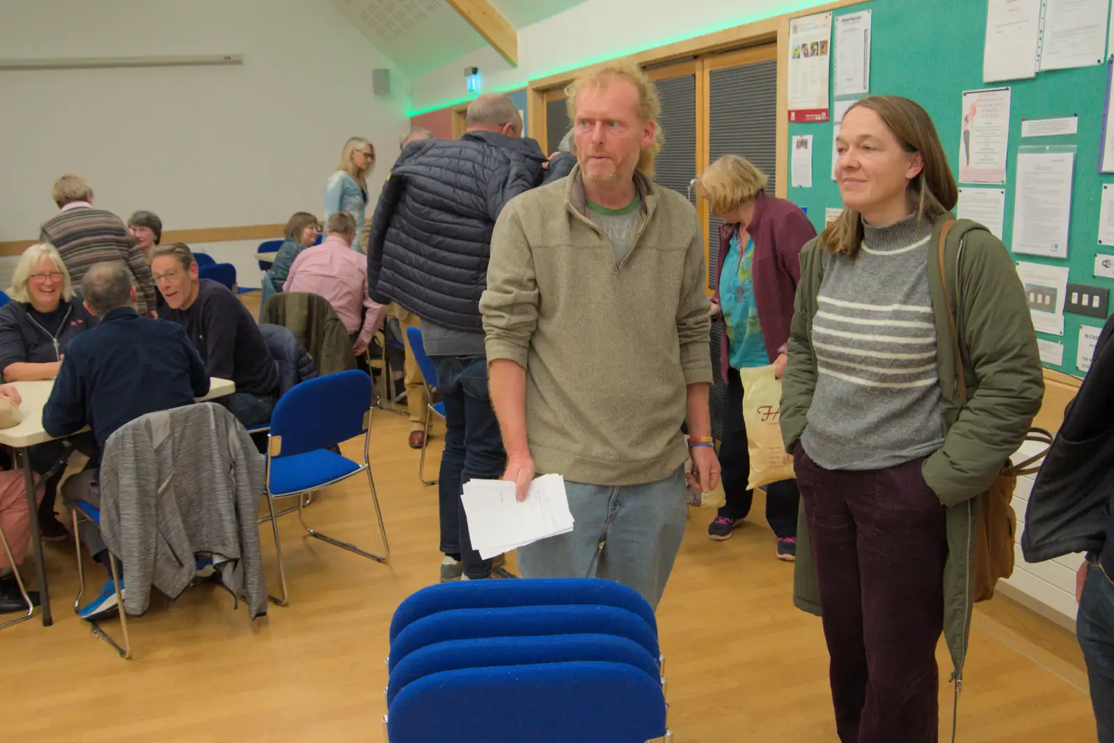 Wavy and Tara after the quiz, from Sunflowers, A Quiz at Westhorpe and a GSB Duck Race, Eye - 29th September 2024