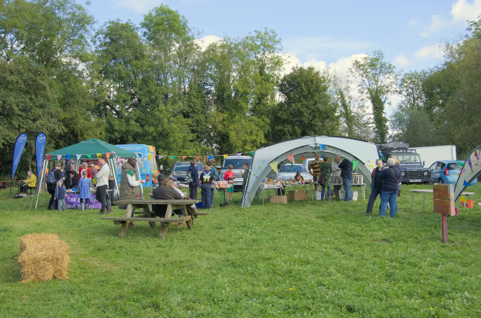 Scout gazebos down at the Pennings, from Sunflowers, A Quiz at Westhorpe and a GSB Duck Race, Eye - 29th September 2024