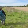 We walk across the fields to Thrandeston, A Walk to the Railway Tavern, Mellis, Suffolk - 13th October 2024