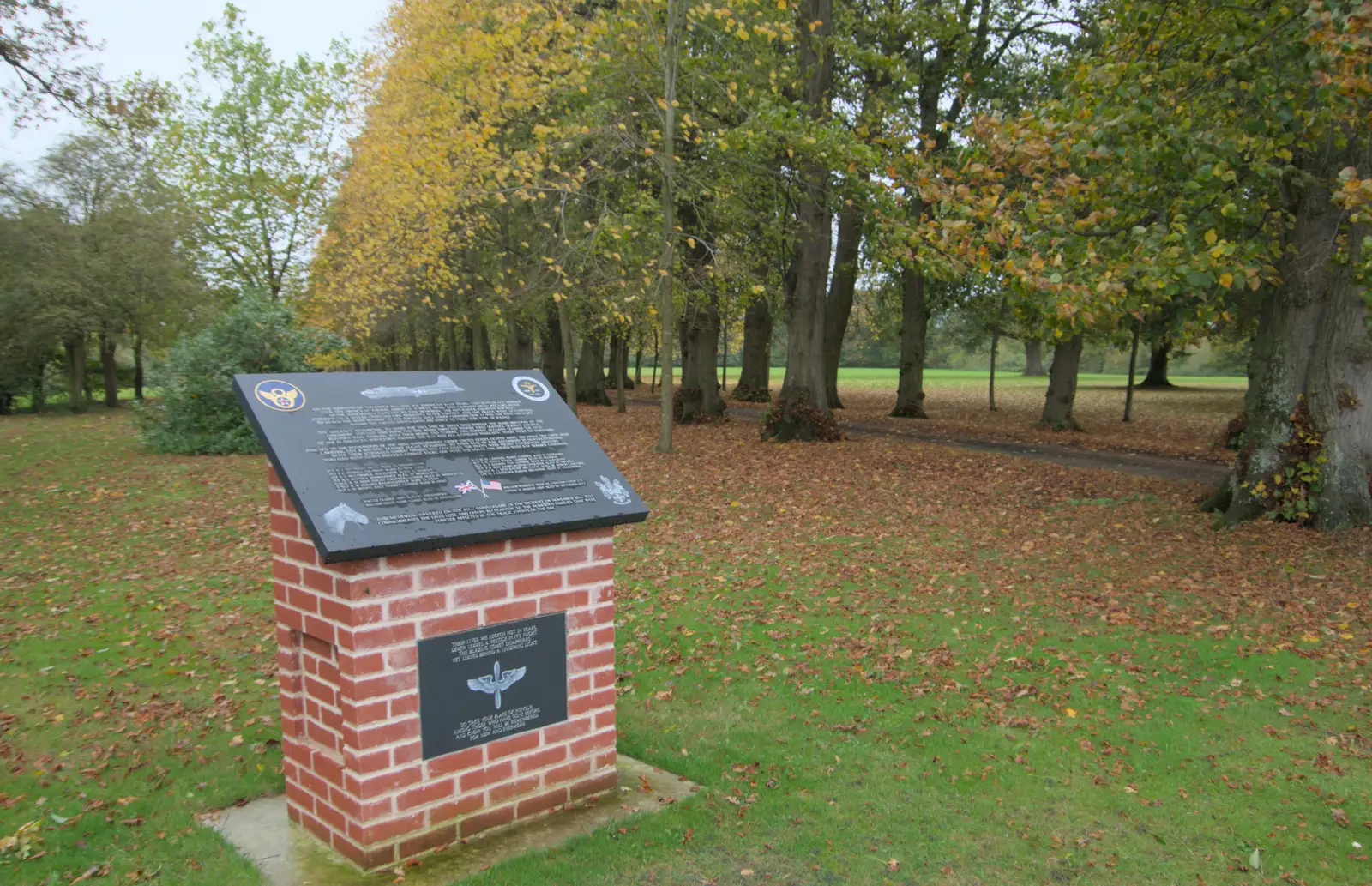 It's almost a year since the memorial unveiling, from A Quiz at Diss Golf Club, Stuston - 18th October 2024