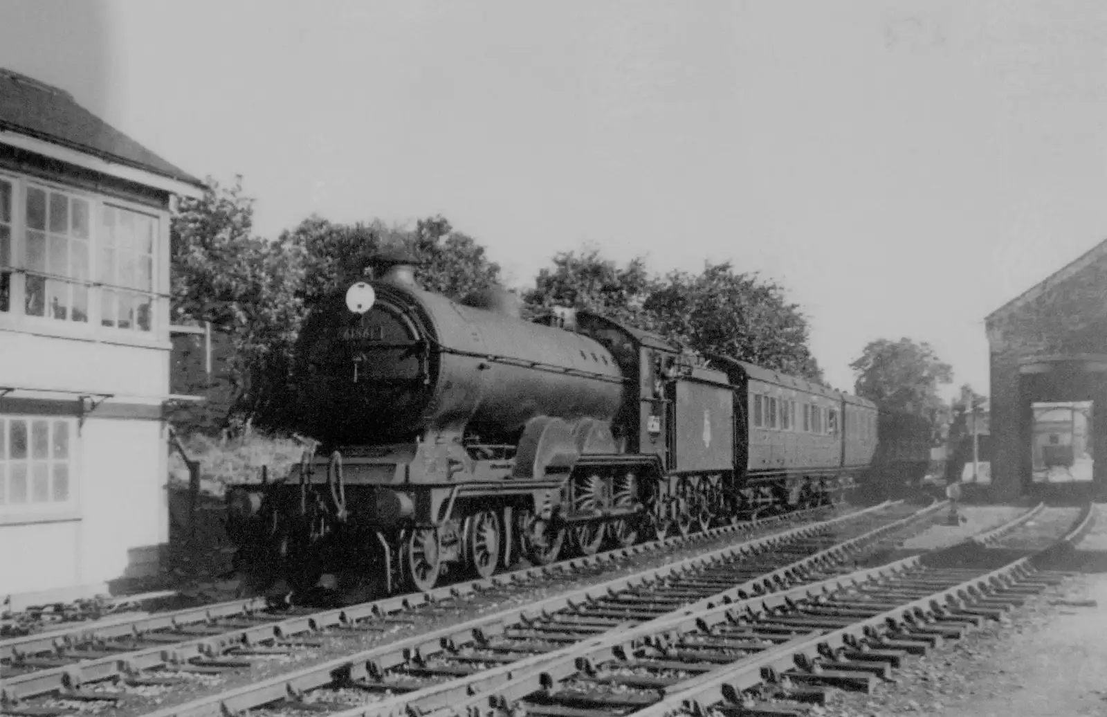 Locomotive 61561 at Framlingham station in 1952, from The Witchfinder General at Framlingham Castle, Suffolk - 26th October 2024