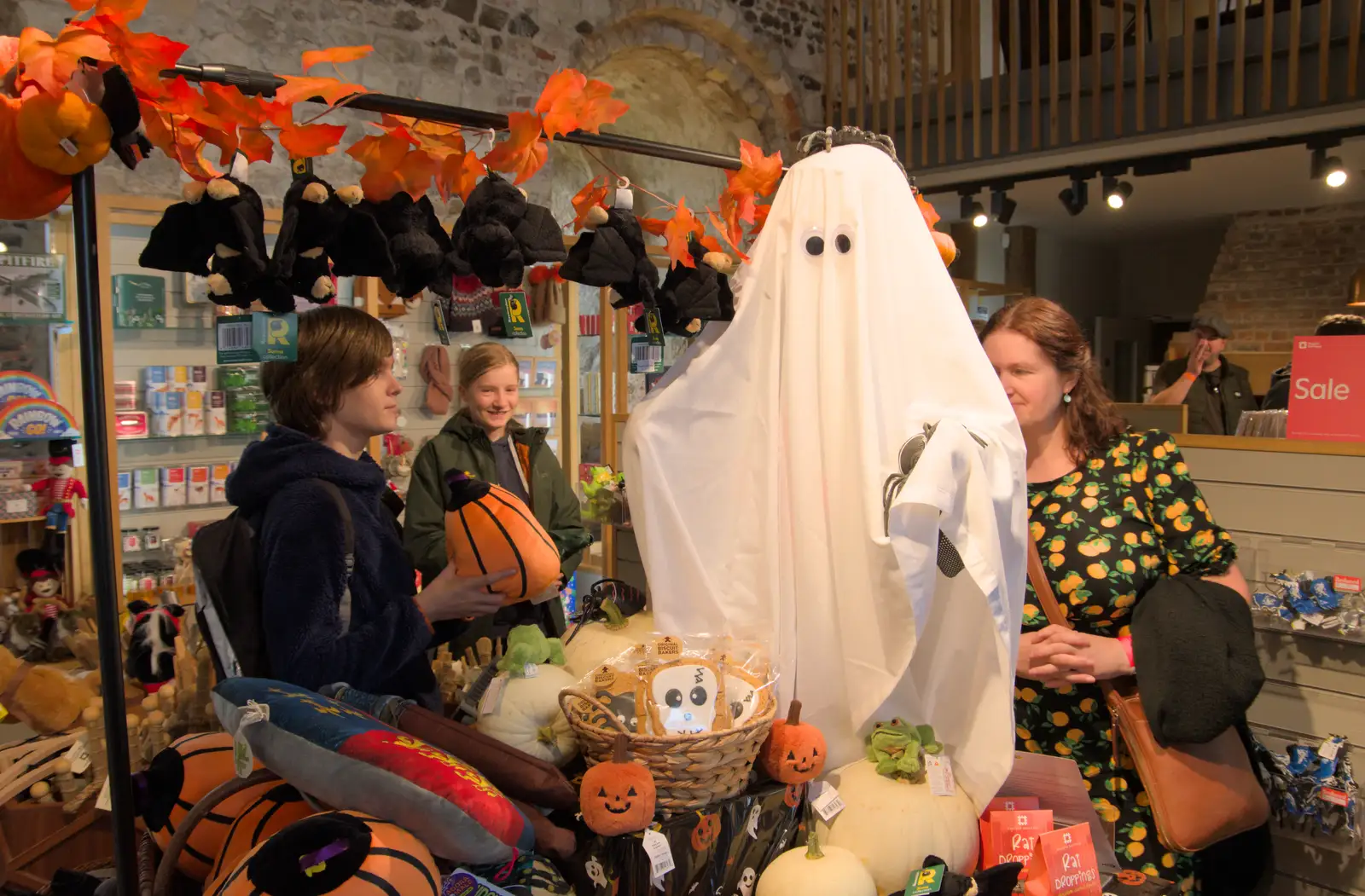 Comedy halloween stuff in the shop, from The Witchfinder General at Framlingham Castle, Suffolk - 26th October 2024