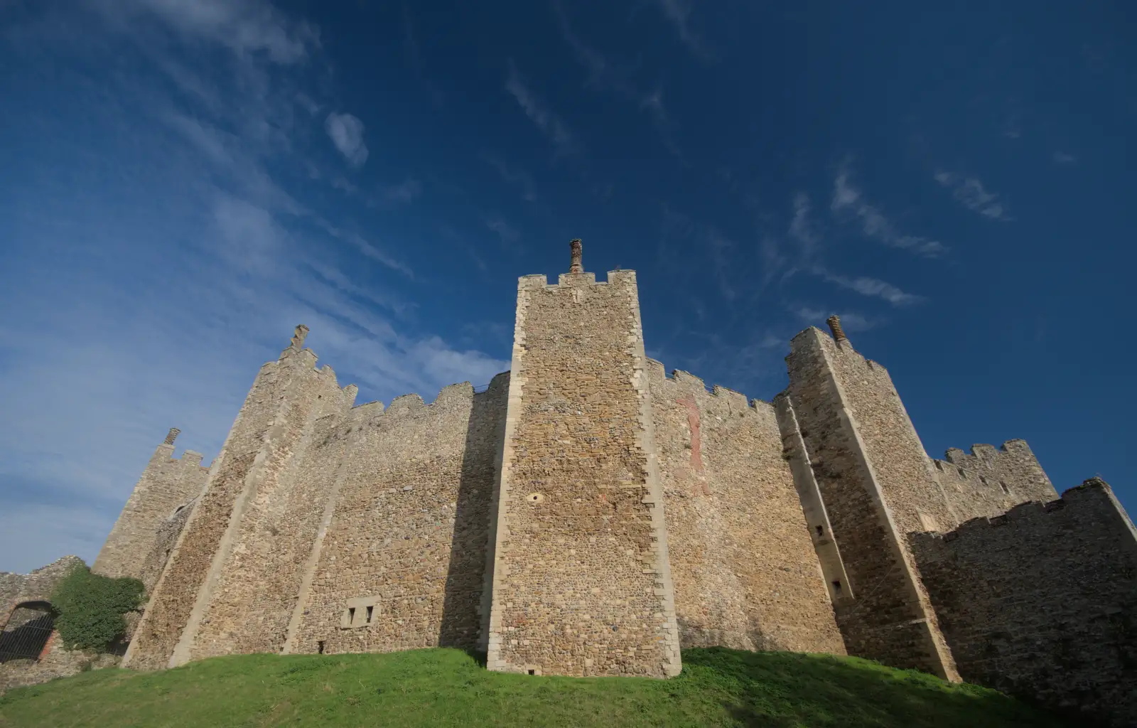 The imposing walls of Framlingham Castle, from The Witchfinder General at Framlingham Castle, Suffolk - 26th October 2024