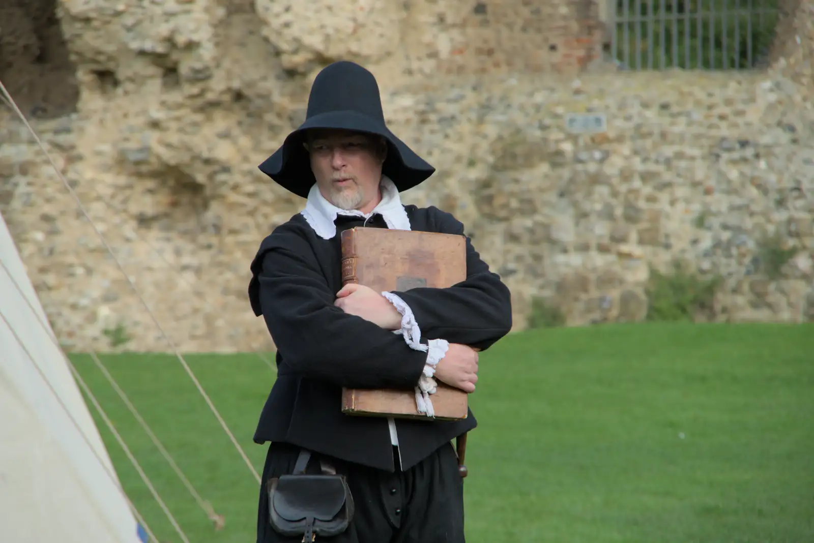 The Witchfinder General does a talk, from The Witchfinder General at Framlingham Castle, Suffolk - 26th October 2024