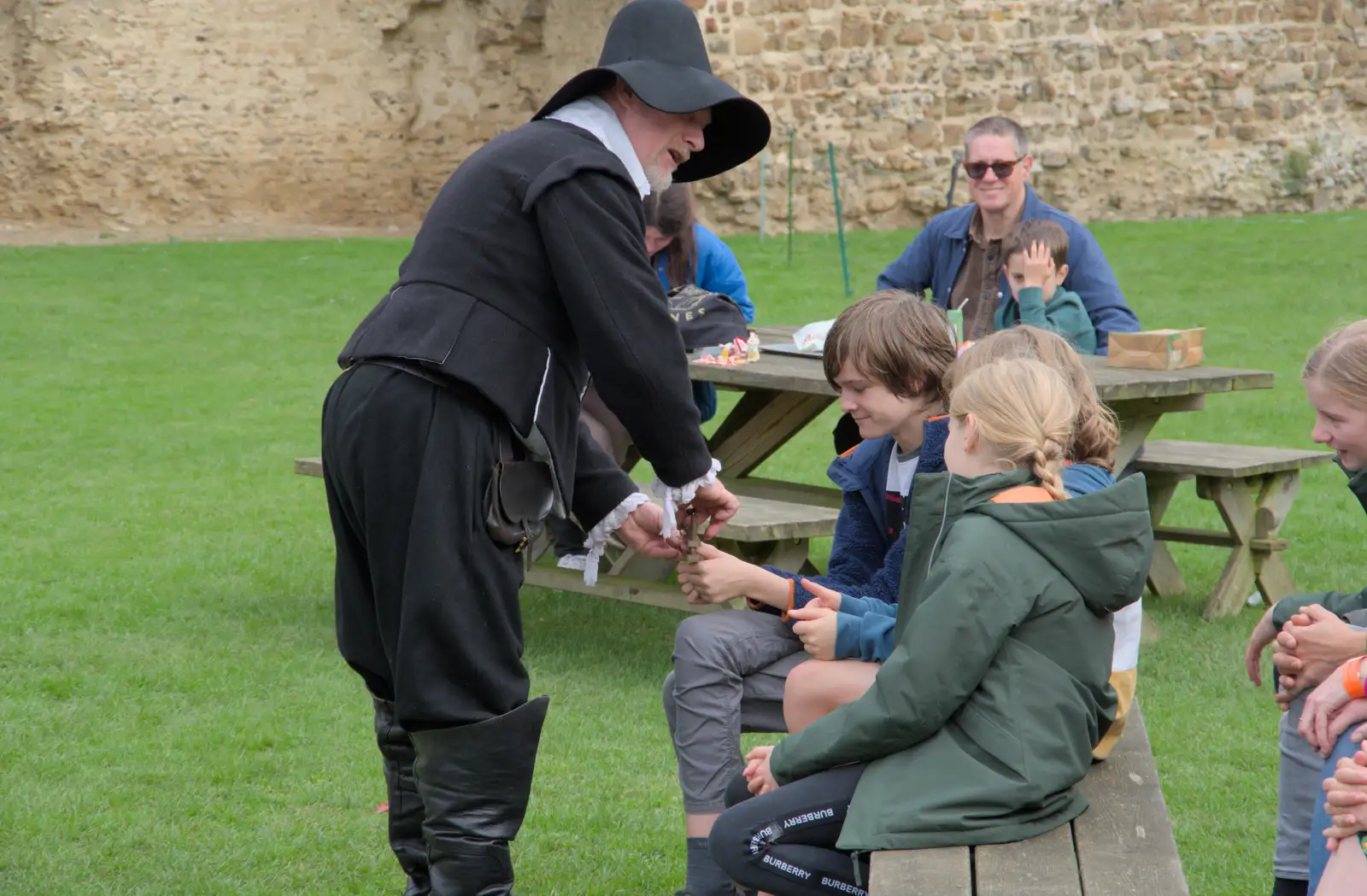 Harry gets the thumb-screws, from The Witchfinder General at Framlingham Castle, Suffolk - 26th October 2024