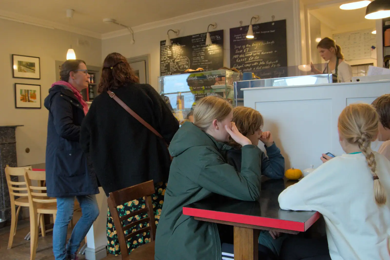 Isobel at the café counter, from The Witchfinder General at Framlingham Castle, Suffolk - 26th October 2024