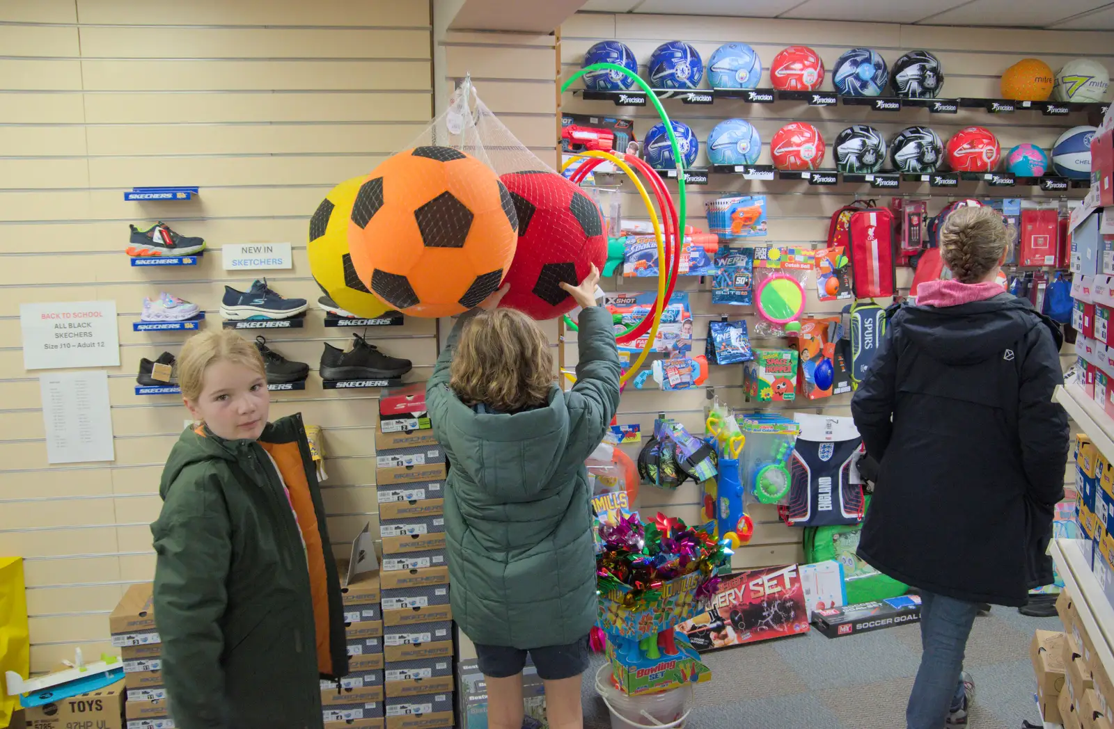 Giant footballs in Bulstrods, from The Witchfinder General at Framlingham Castle, Suffolk - 26th October 2024