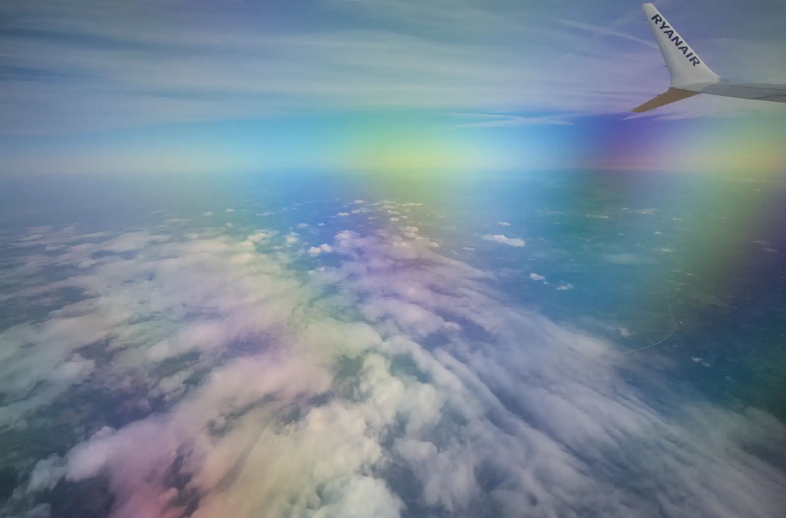 A rainbow caused by a polarising filter, from A Trip to Lloret de Mar, Catalonia, Spain - 27th October 2024