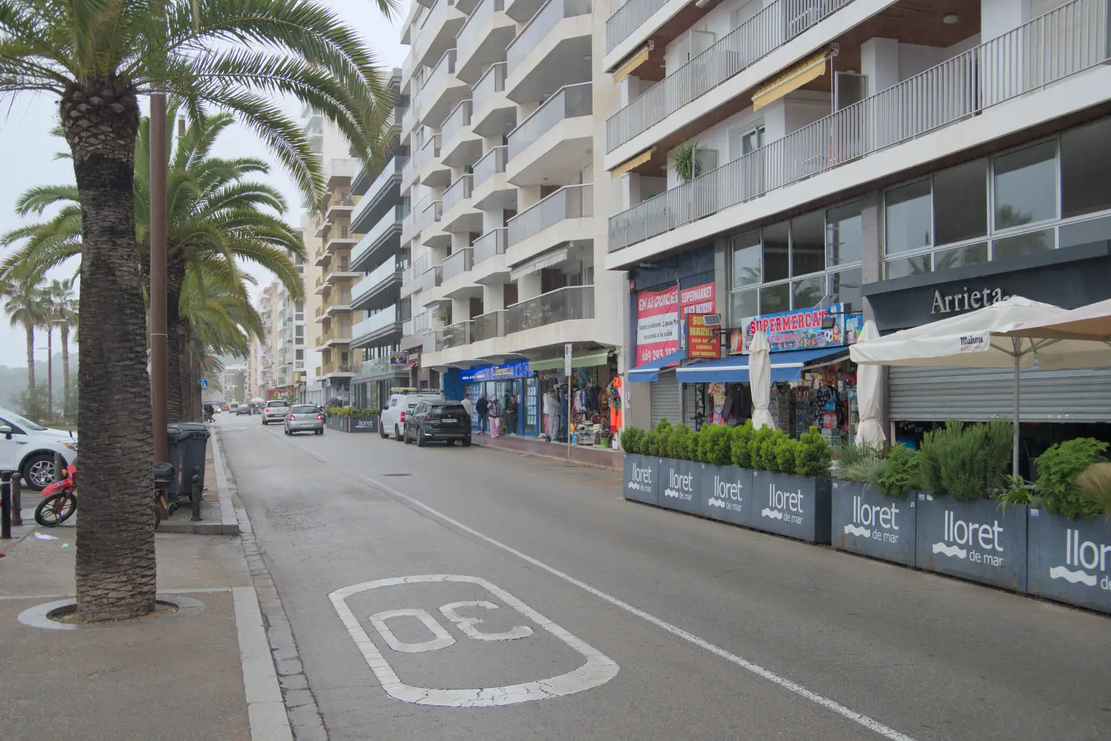 Lloret de Mar's seafront strip, from A Trip to Lloret de Mar, Catalonia, Spain - 27th October 2024