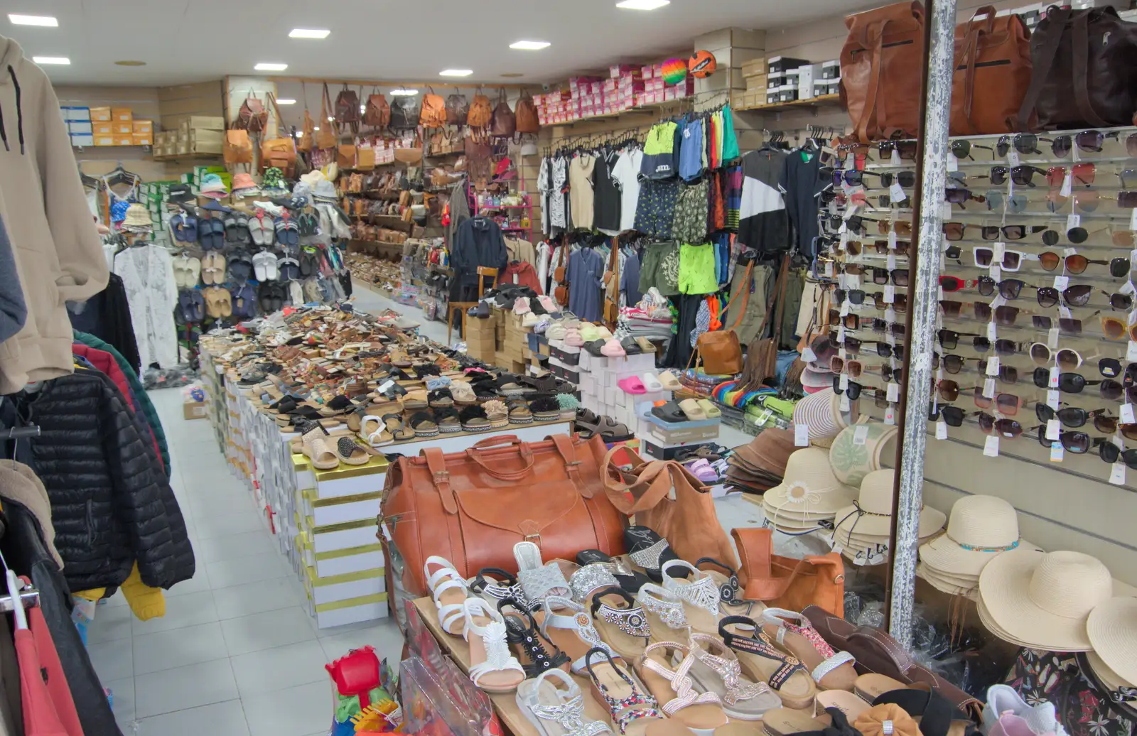 A leather good shop on the seafront, from A Trip to Lloret de Mar, Catalonia, Spain - 27th October 2024