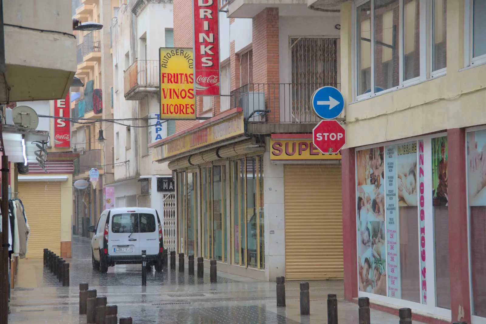 It's raining in Lloret, from A Trip to Lloret de Mar, Catalonia, Spain - 27th October 2024