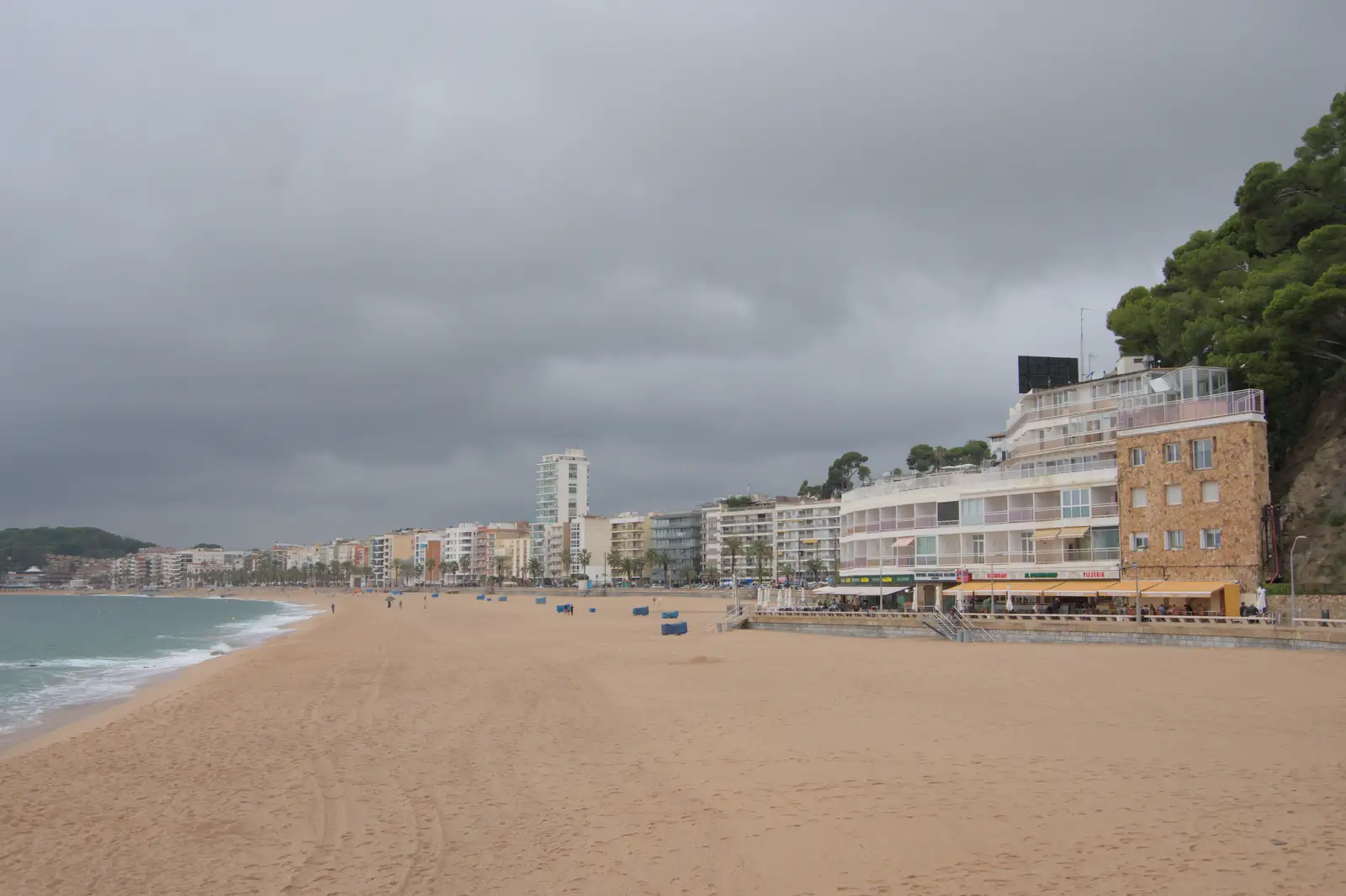 The deserted beach of Lloret de Mar, from A Trip to Lloret de Mar, Catalonia, Spain - 27th October 2024