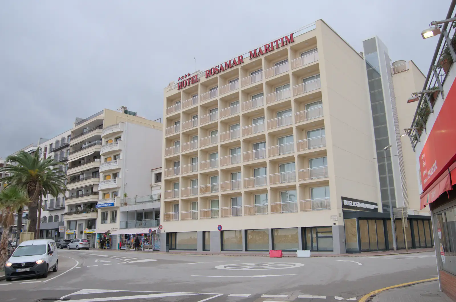 The Hotel Rosamar Maritim is papered up for winter, from A Trip to Lloret de Mar, Catalonia, Spain - 27th October 2024