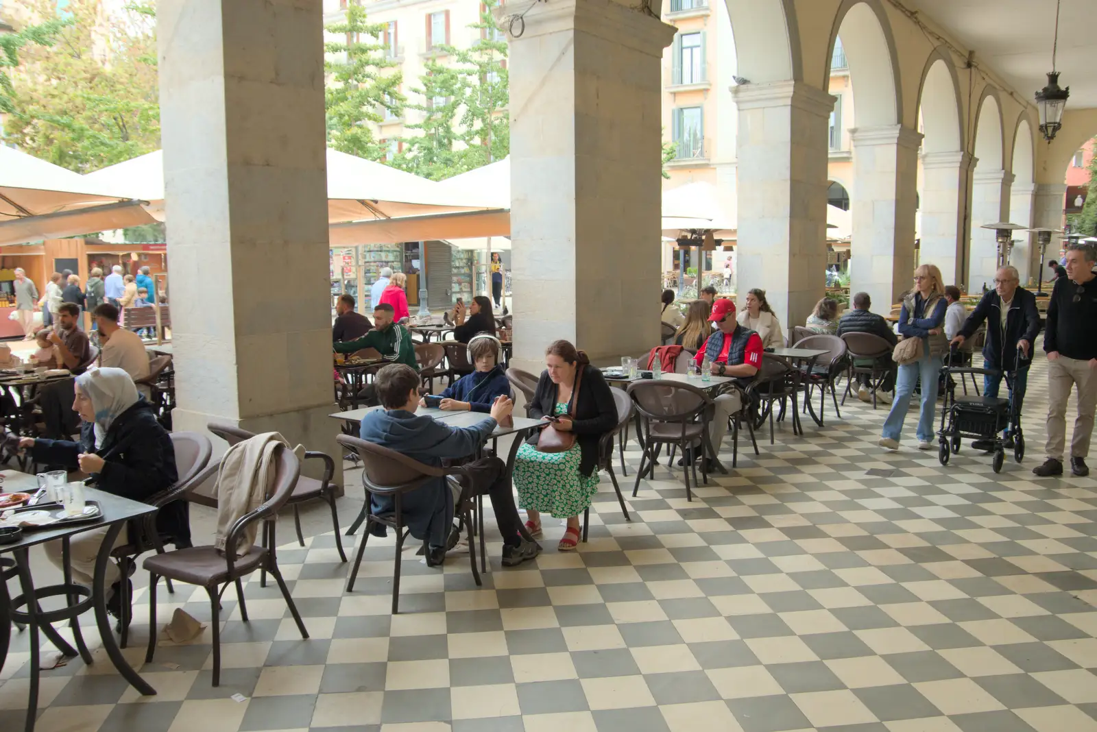 Outside the café, from A Return to Girona, Catalunya, Spain - 29th October 2024