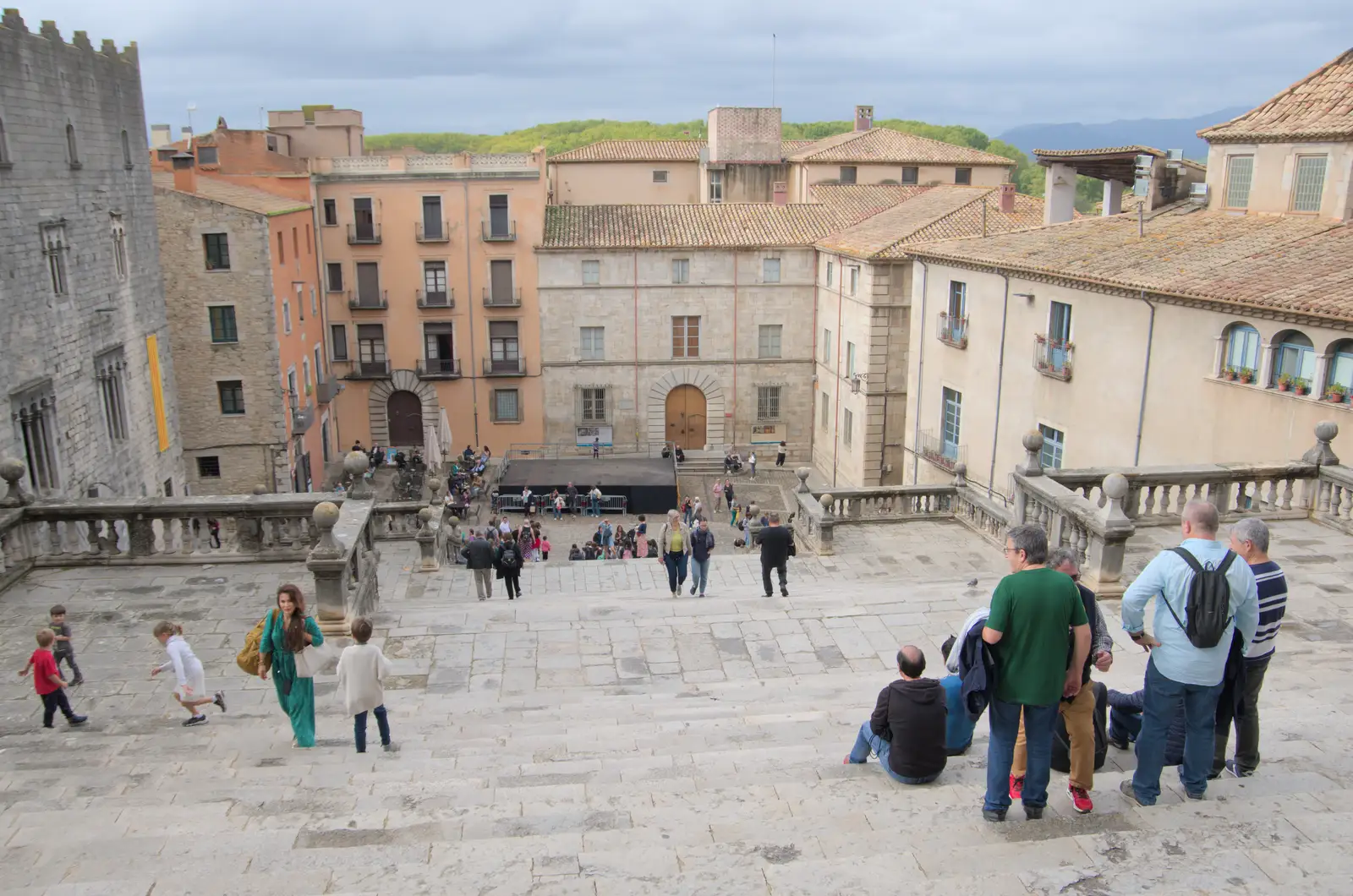 Girona's 'Spanish steps', from A Return to Girona, Catalunya, Spain - 29th October 2024