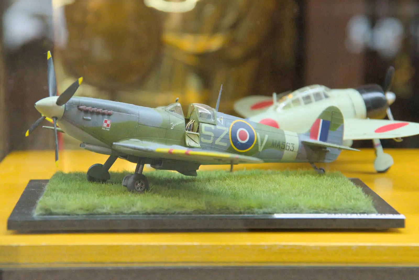 A nicely-detailed model of a Spitfire, from A Return to Girona, Catalunya, Spain - 29th October 2024