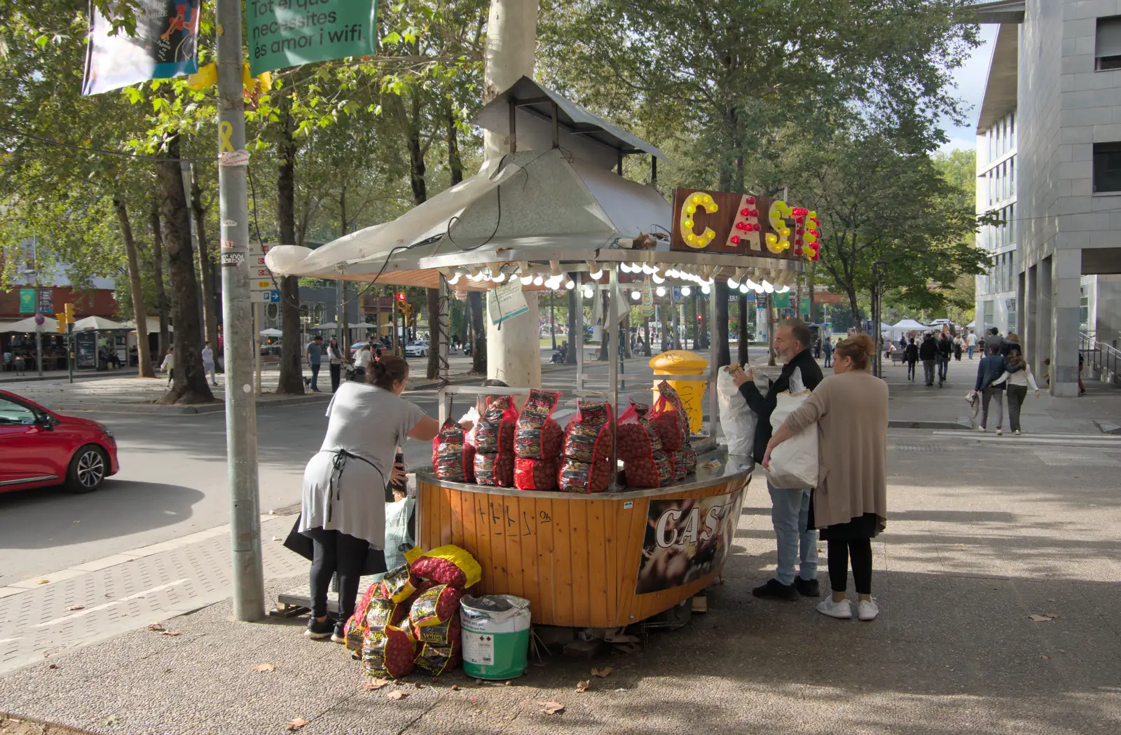 Another chestnut seller, from A Return to Girona, Catalunya, Spain - 29th October 2024