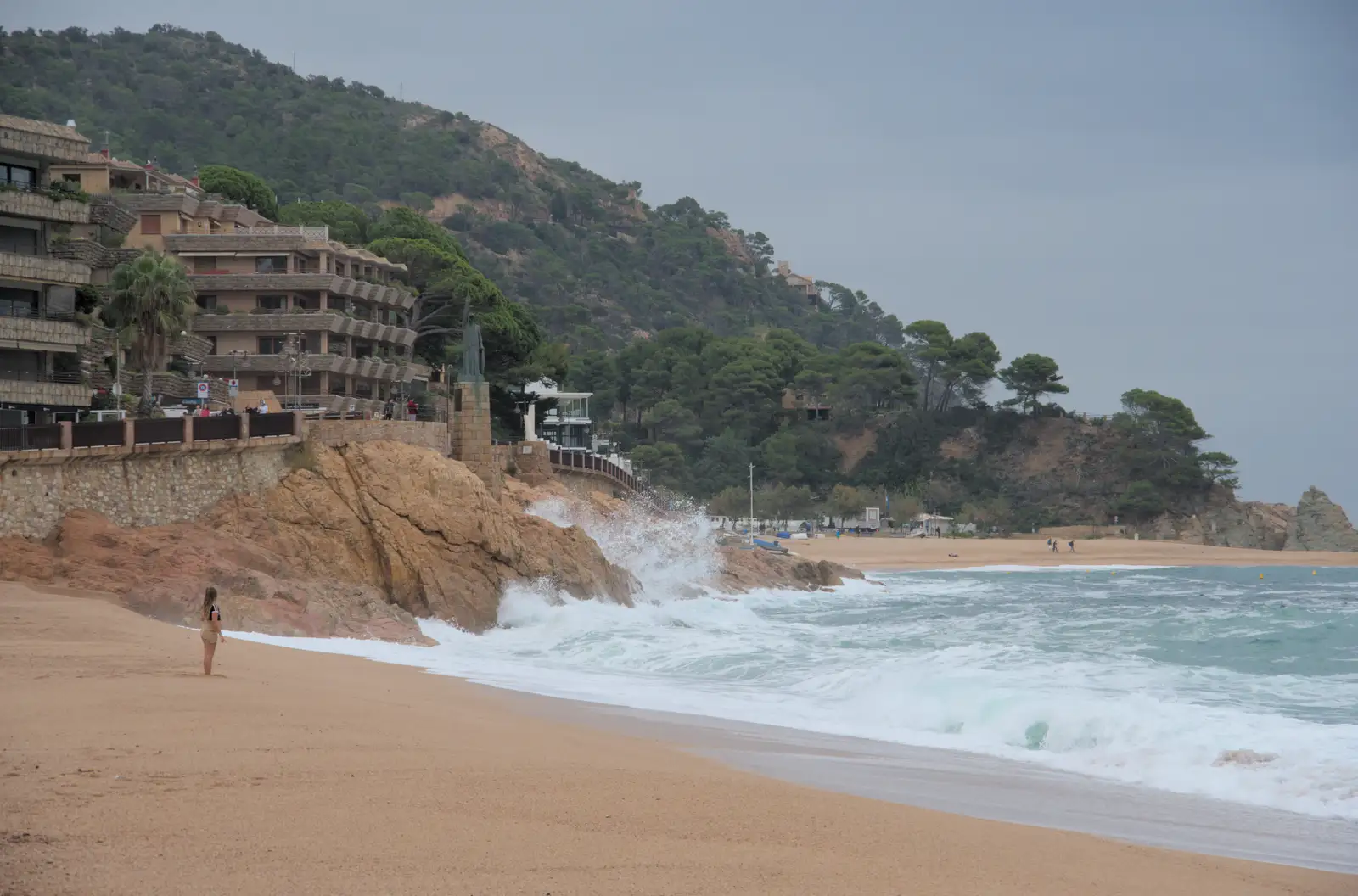 The sea is fairly lively in Tossa de Mar, from A Postcard From Tossa de Mar, Catalunya, Spain - 30th October 2024