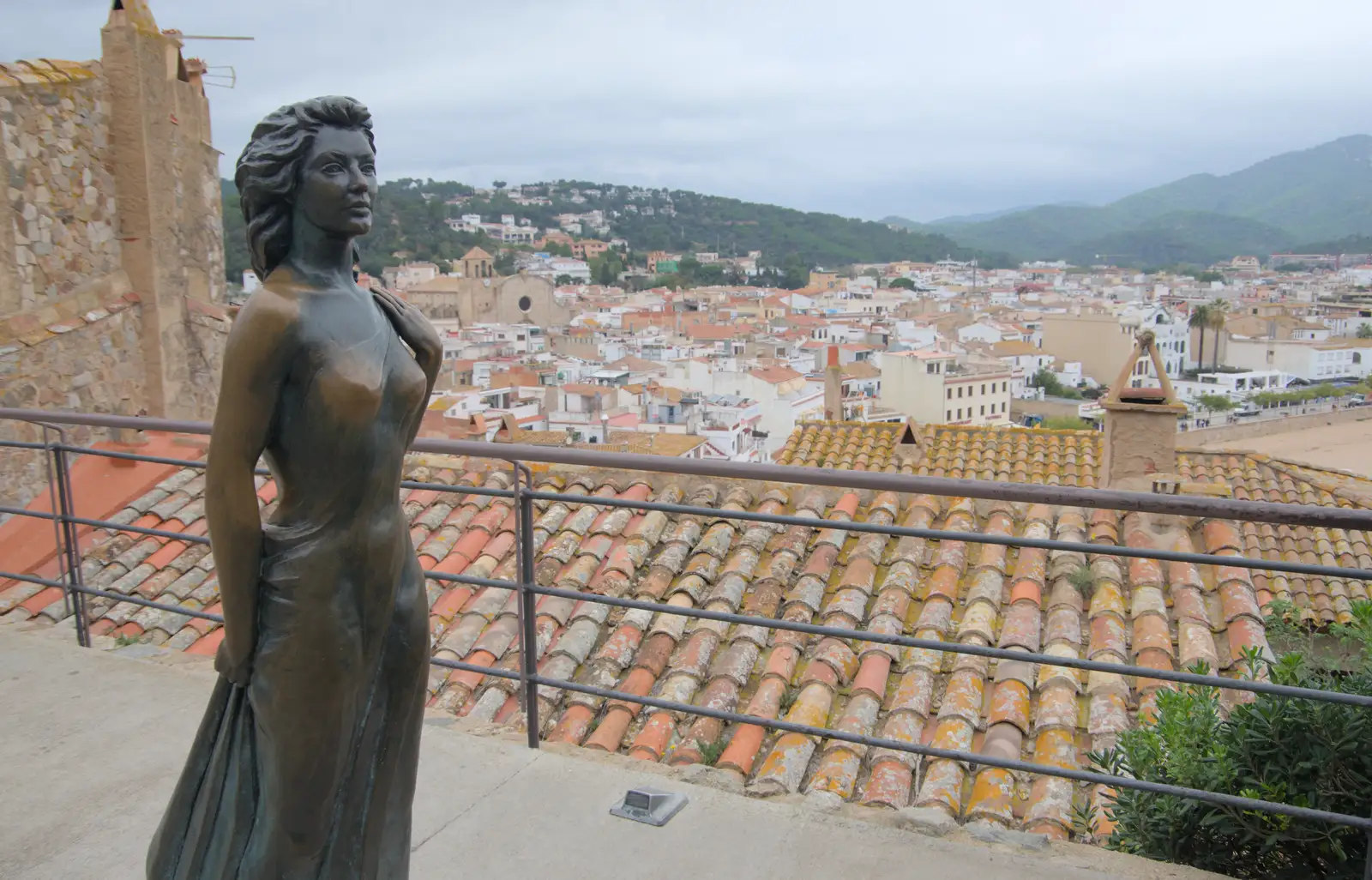 A statue of Ava Gardner, from A Postcard From Tossa de Mar, Catalunya, Spain - 30th October 2024