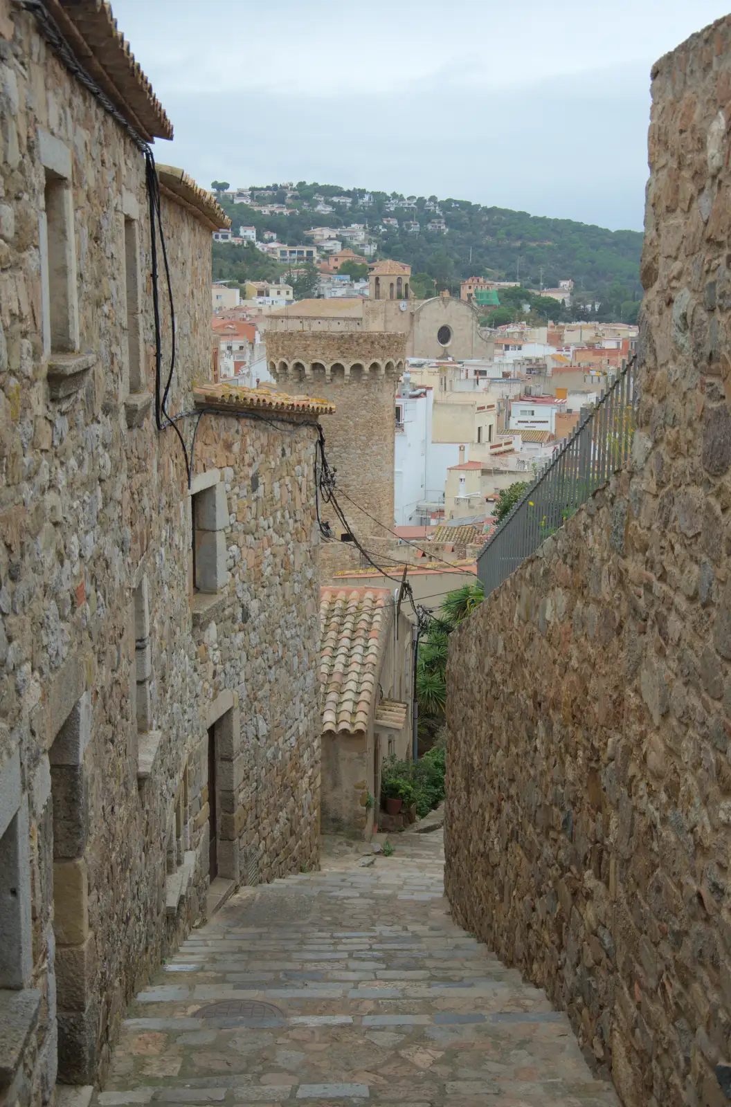 Steps through Vila Vella enceinte, from A Postcard From Tossa de Mar, Catalunya, Spain - 30th October 2024