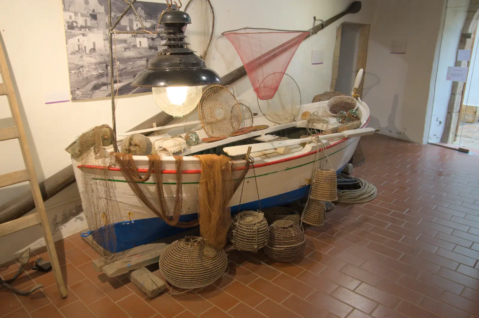 A fishing boat in the Museum of Women, from A Postcard From Tossa de Mar, Catalunya, Spain - 30th October 2024