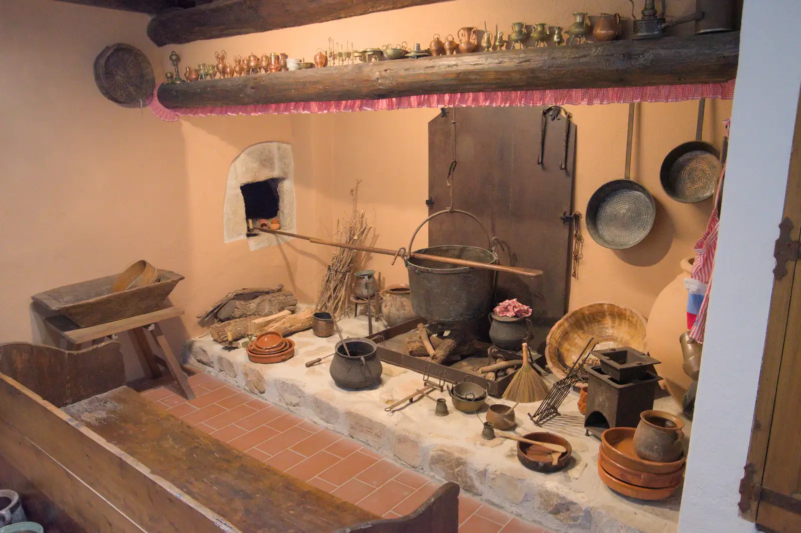 A traditional fireplace with bread oven, from A Postcard From Tossa de Mar, Catalunya, Spain - 30th October 2024