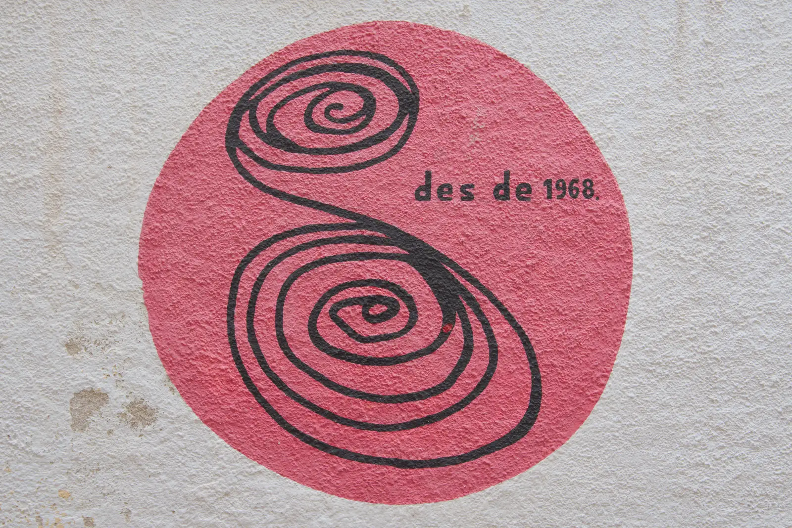 Funky graphics on a wall, from A Postcard From Tossa de Mar, Catalunya, Spain - 30th October 2024