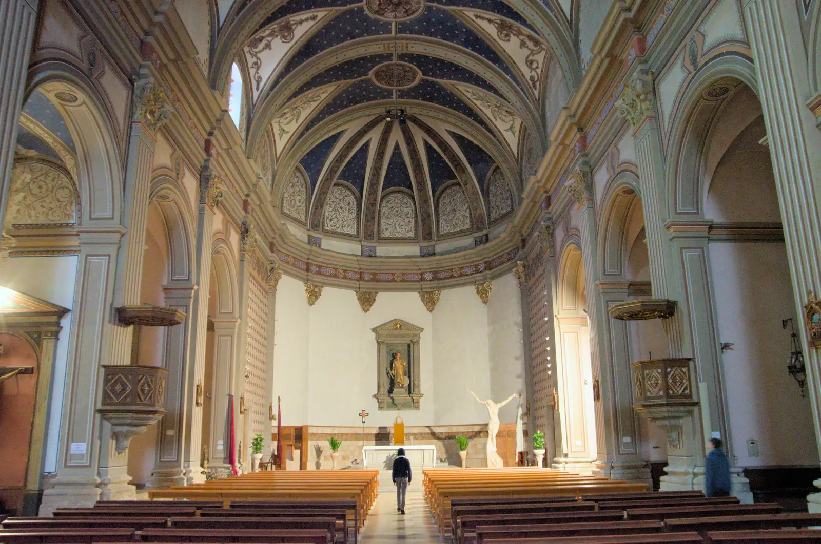 Harry inside the parish church of Tossa de Mar, from A Postcard From Tossa de Mar, Catalunya, Spain - 30th October 2024