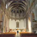 Harry inside the parish church of Tossa de Mar, A Postcard From Tossa de Mar, Catalunya, Spain - 30th October 2024