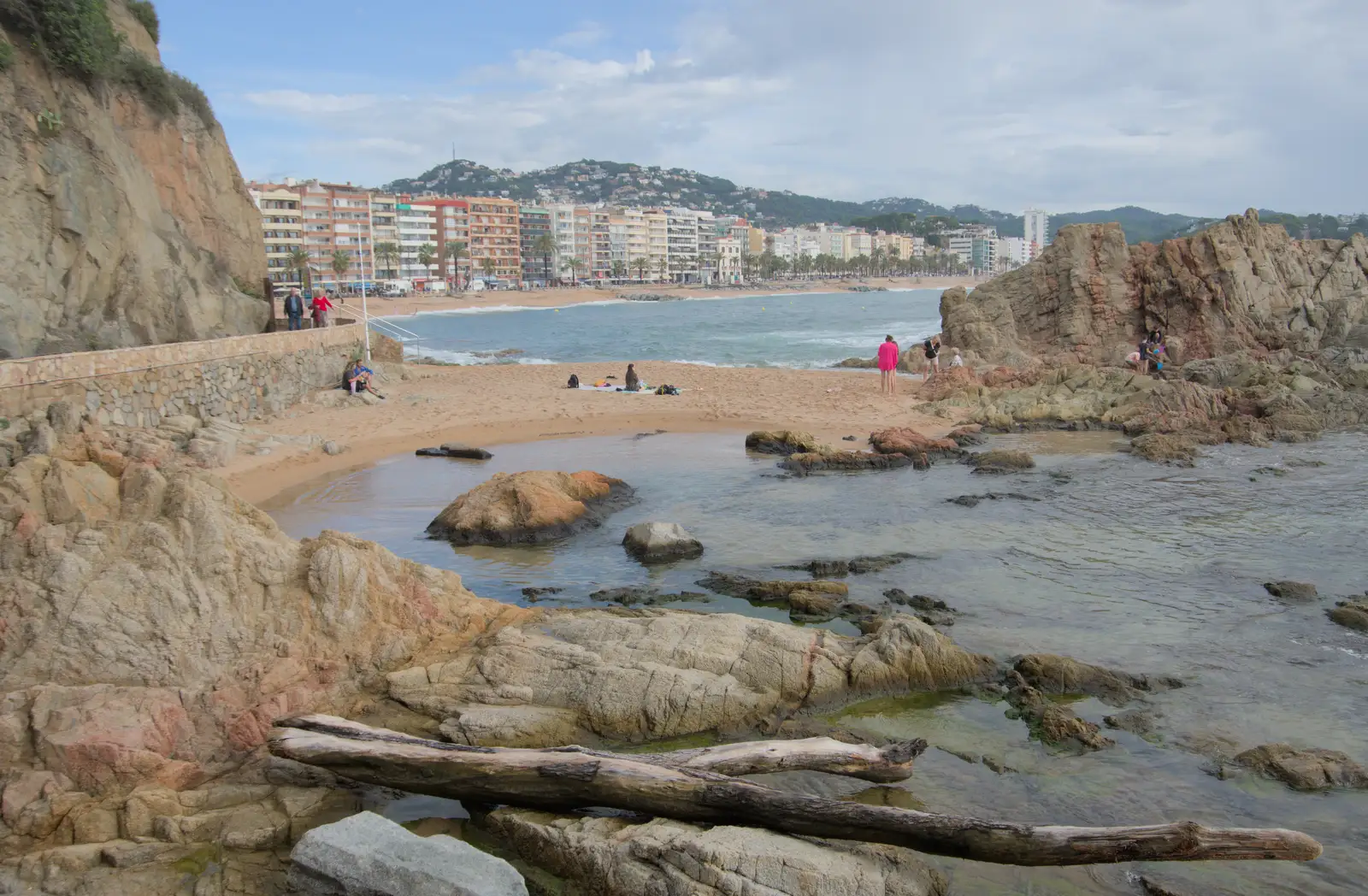 A view of Lloret from the other end of the beach, from Halloween and Flamenco Guitar, Lloret de Mar, Catalunya, Spain - 31st October 2024