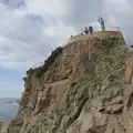 A pile of rocks with a statue on top, Halloween and Flamenco Guitar, Lloret de Mar, Catalunya, Spain - 31st October 2024