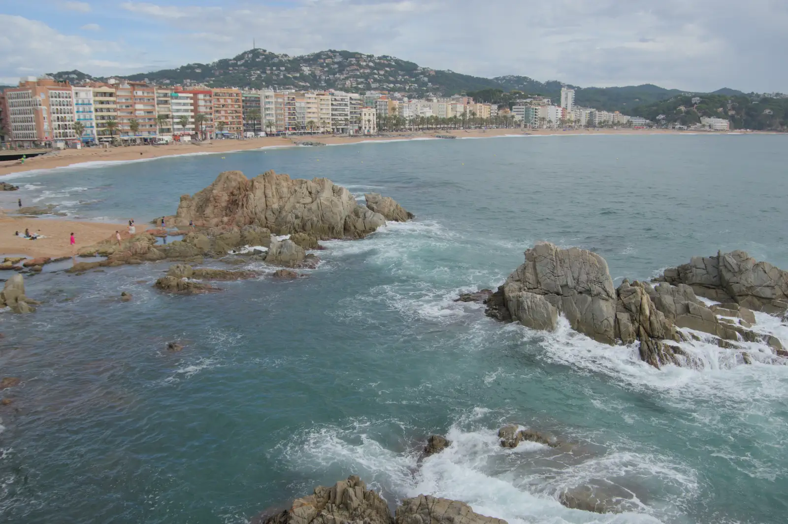 Lloret de Mar and its beach, from Halloween and Flamenco Guitar, Lloret de Mar, Catalunya, Spain - 31st October 2024