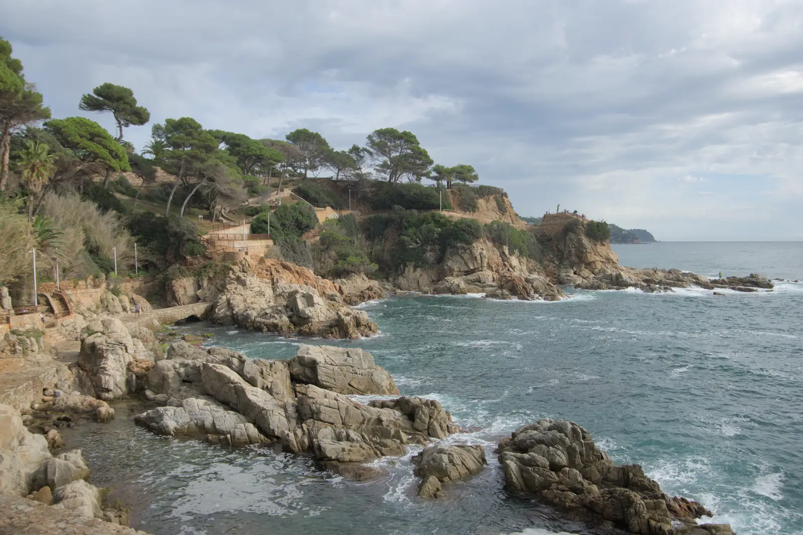 More rocks round the headland at Cala Banys, from Halloween and Flamenco Guitar, Lloret de Mar, Catalunya, Spain - 31st October 2024