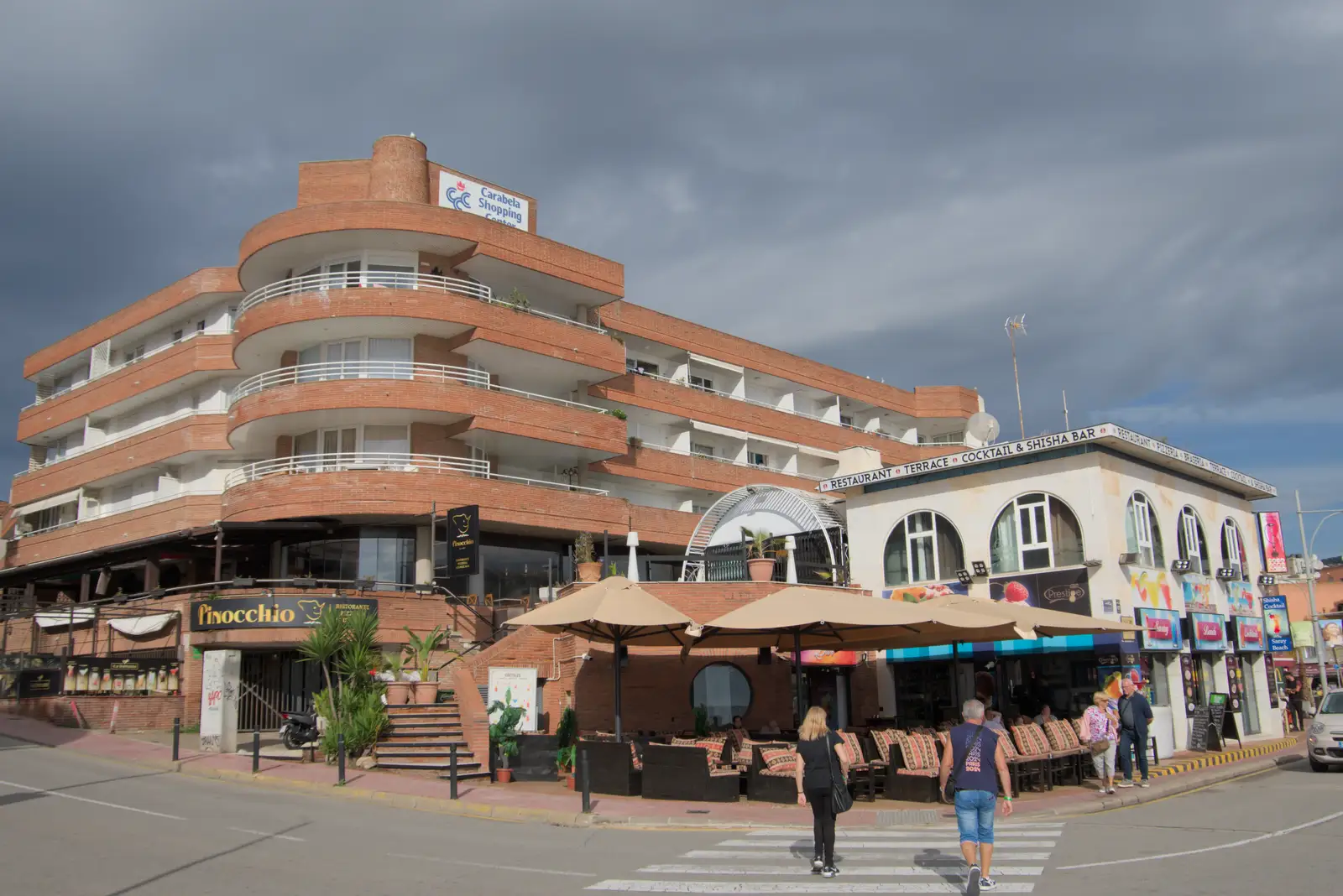 An 80s shopping arcade built like the 1930s, from Halloween and Flamenco Guitar, Lloret de Mar, Catalunya, Spain - 31st October 2024