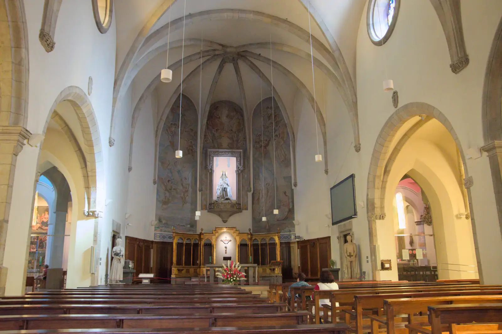 We pop into the parish church of Sant Romà, from Halloween and Flamenco Guitar, Lloret de Mar, Catalunya, Spain - 31st October 2024