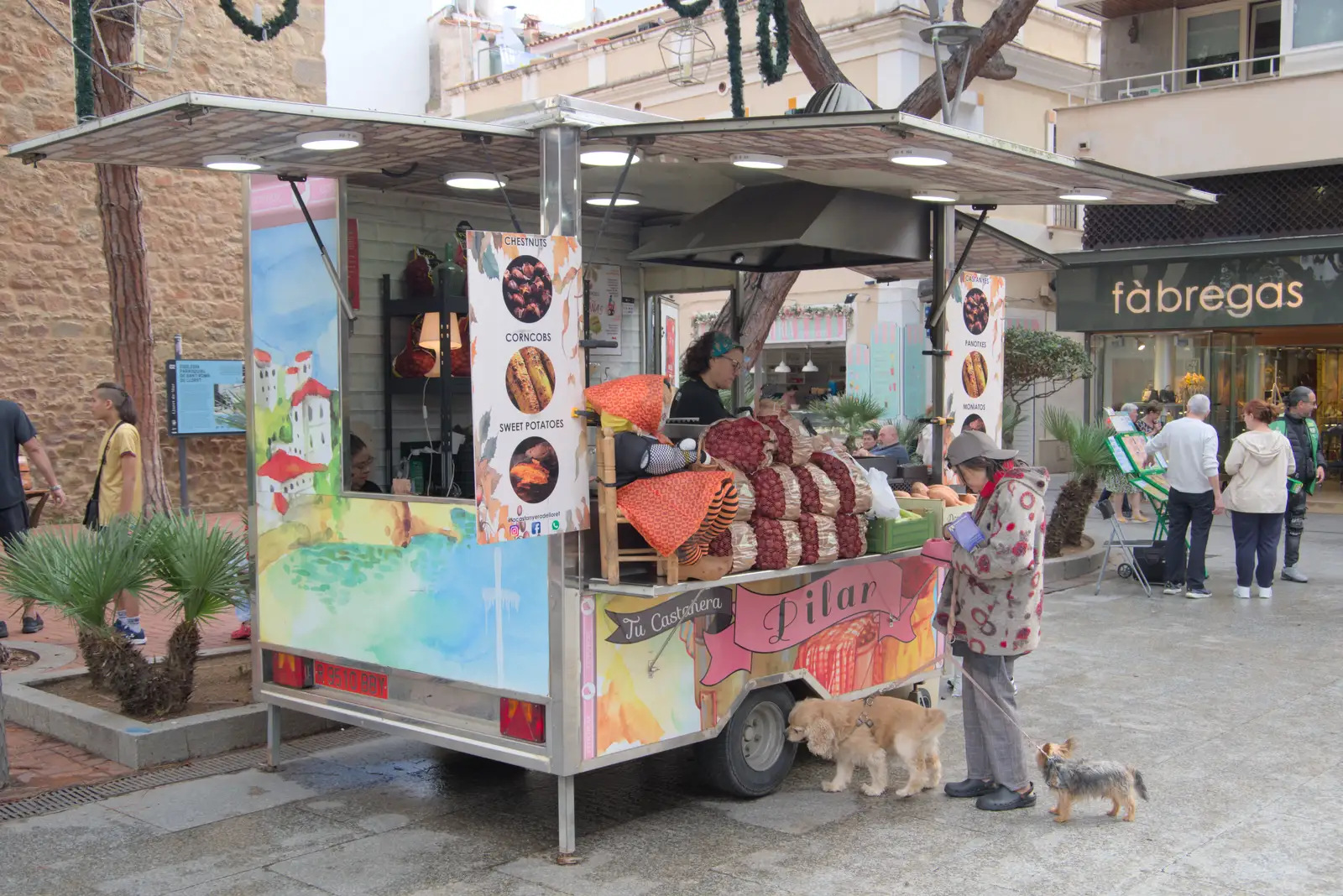 A chestnut-roasting stall by day, from Halloween and Flamenco Guitar, Lloret de Mar, Catalunya, Spain - 31st October 2024