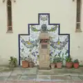 A random head on a plinth, Halloween and Flamenco Guitar, Lloret de Mar, Catalunya, Spain - 31st October 2024