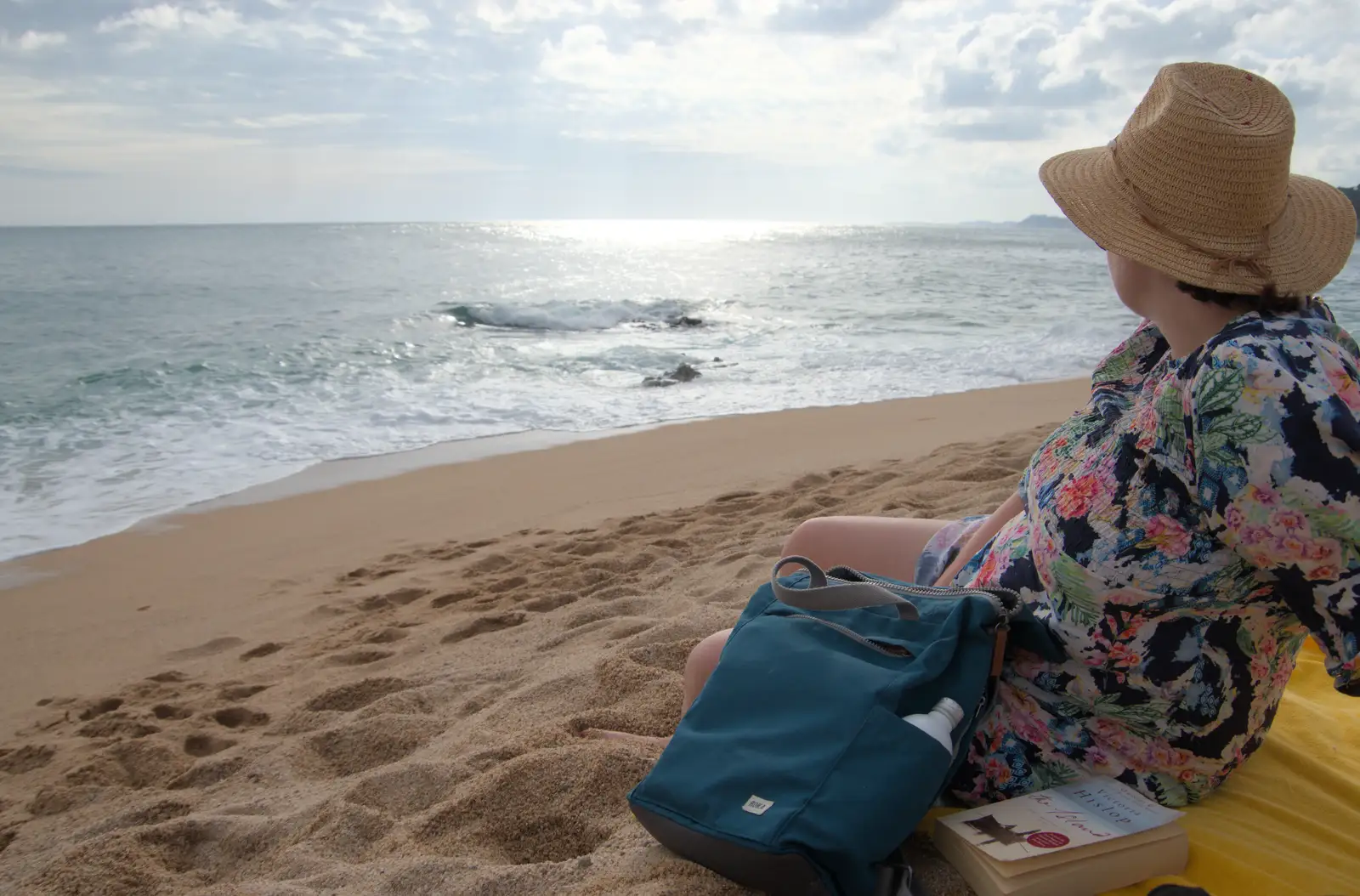 We hang out on the beach on the first sunny day, from Halloween and Flamenco Guitar, Lloret de Mar, Catalunya, Spain - 31st October 2024