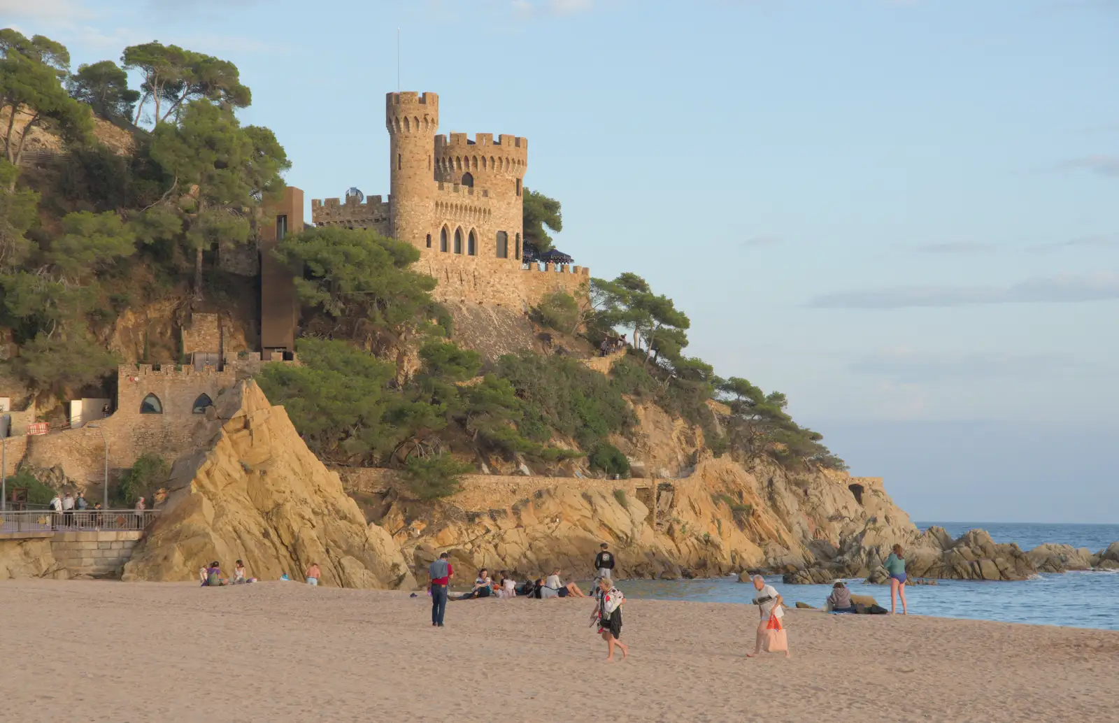 The bay of Sa Caleta and the Castell Lloret, from Halloween and Flamenco Guitar, Lloret de Mar, Catalunya, Spain - 31st October 2024