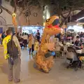 A random dinosaur heads the other way, Halloween and Flamenco Guitar, Lloret de Mar, Catalunya, Spain - 31st October 2024