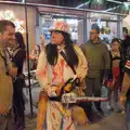 A dude with a blood-splattered chain saw, Halloween and Flamenco Guitar, Lloret de Mar, Catalunya, Spain - 31st October 2024